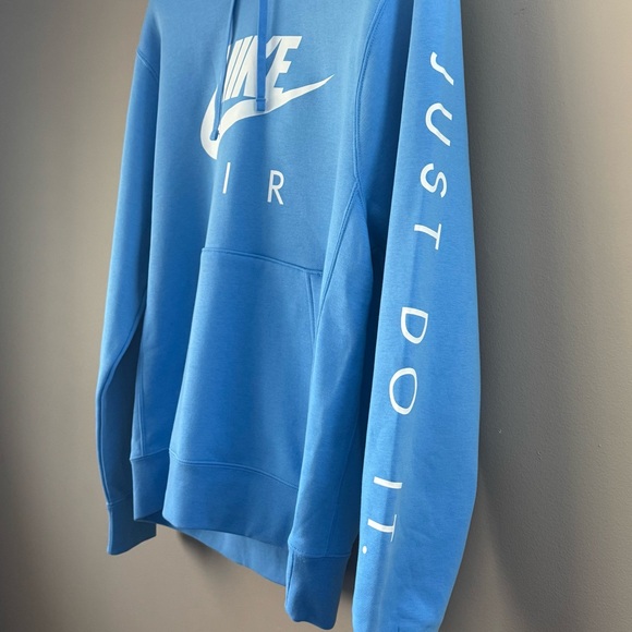 Nike Air "Just Do It" Pullover Hoodie - NWT - University Blue - Size M - Picture 3 of 8
